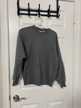 TNA Over Size Crewneck Sweater - Charcoal Gary
